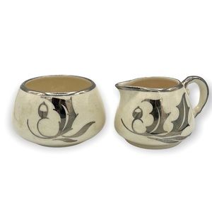 Sandland Ware Sugar Bowl & Creamer